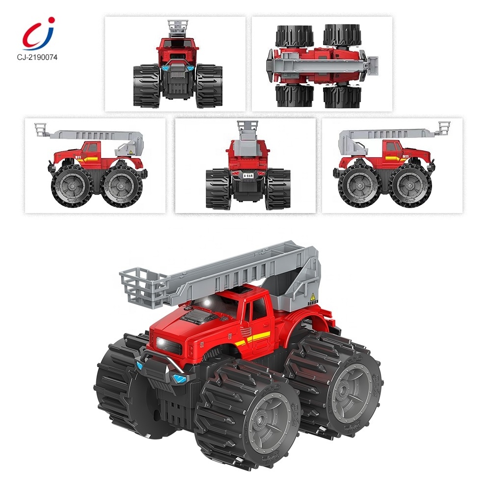 Kids toy cars set boy monster trucks inertia car toys deformation wheel pickup ladder fire truck toy car