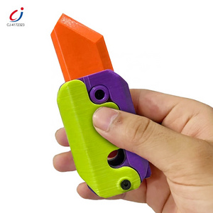 Chengji hot selling creative fidget toy 3d printed decompression gravity jump cartoon radish carrot knife toys