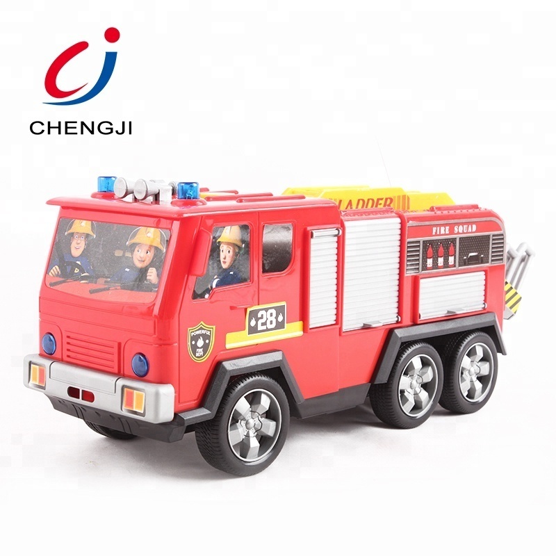 Hot selling electric fire engine toys kids mini rc truck with music