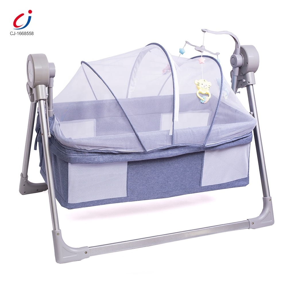 Chengji Newest Musical Electric Baby Bassinet, Swing Cradle Baby With Music And Light