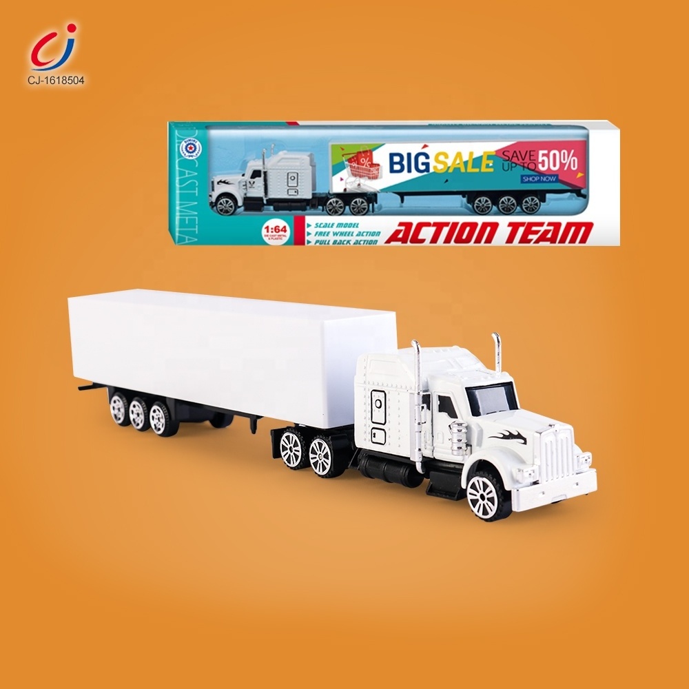 1:64 friction sliding container transporter vehicle die cast metal truck and alloy metal car toy