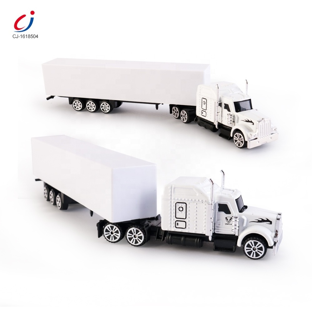 1:64 friction sliding container transporter vehicle die cast metal truck and alloy metal car toy