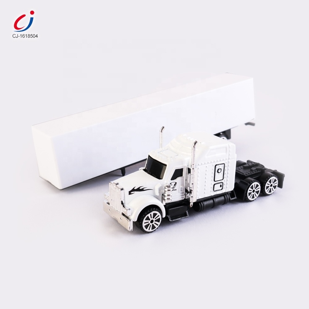 1:64 friction sliding container transporter vehicle die cast metal truck and alloy metal car toy