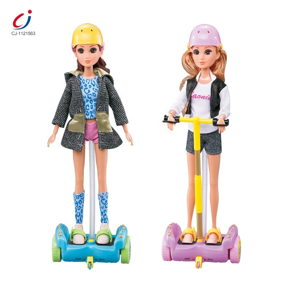 Hot selling fashion girls 360 spin rc balance hoverboard remote control doll