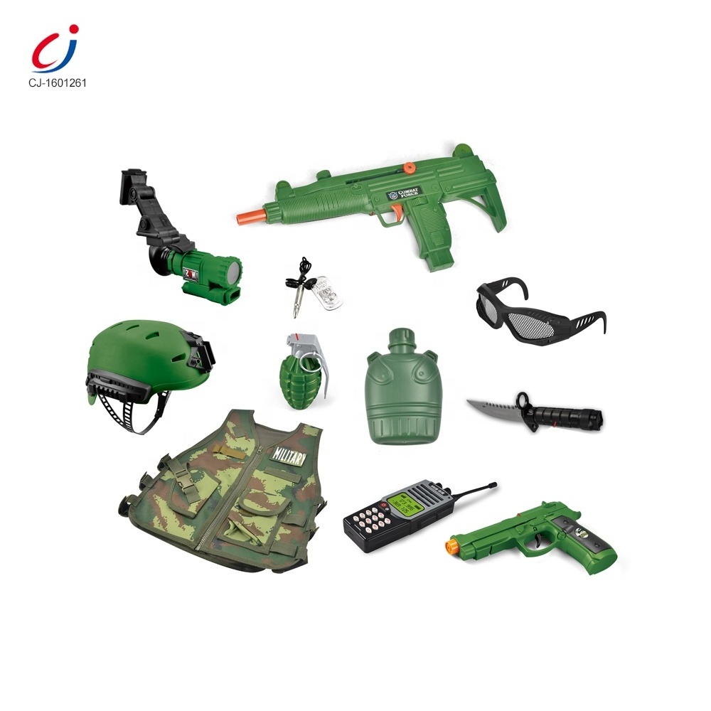 Popular Toy Kids Activity Gun Military, Toys For Child Plastic Army Toy Soldier Vest Play set