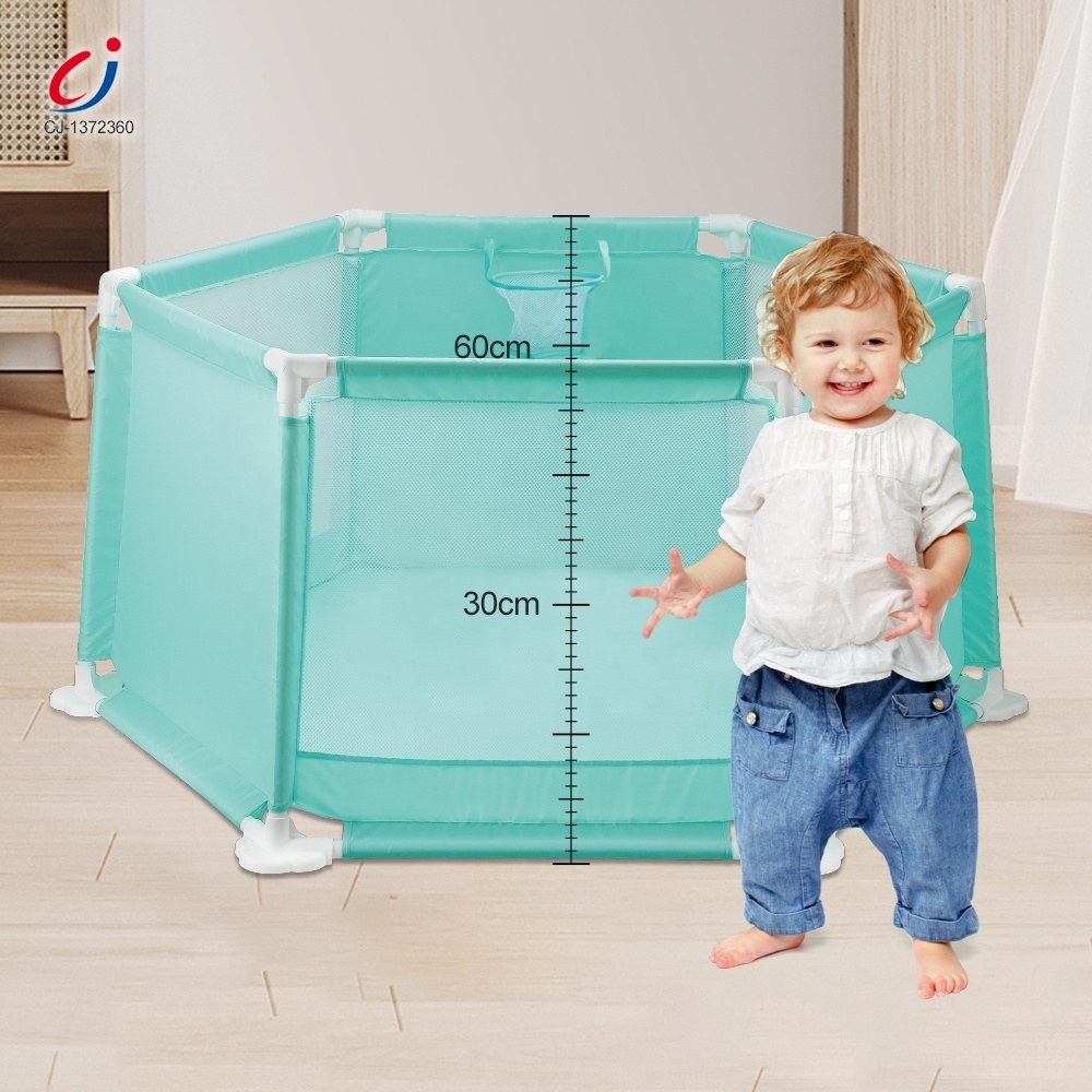 Chengji new arrivals portable play indoor outdoor plastic safety mesh fence playpen for baby and toddlers