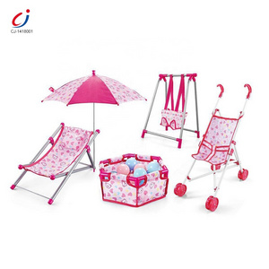 Pretend swing chair ocean ball pool new type 5 in 1 lovely accessories play house doll stroller toy