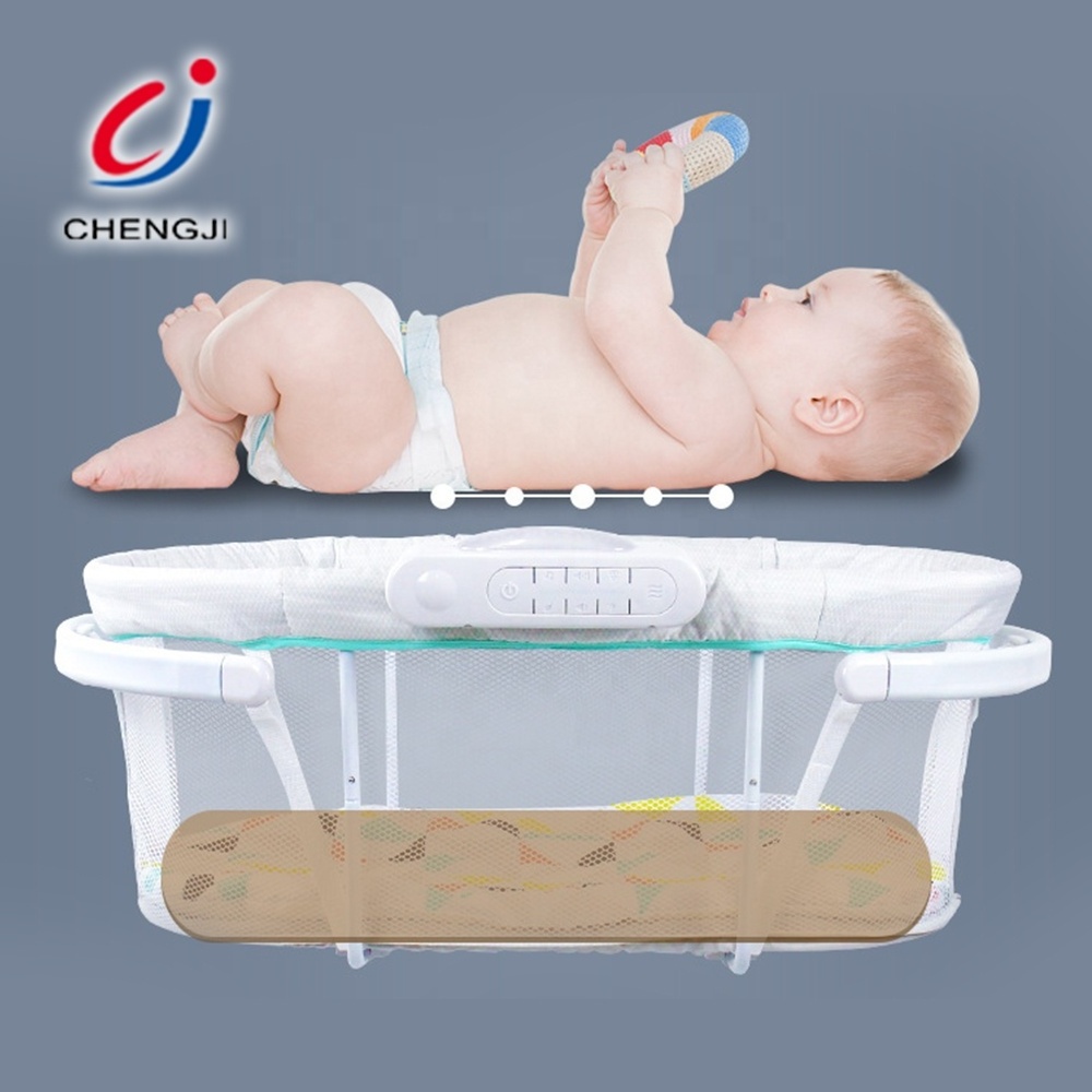 Baby safety plastic automatic rocking swing bed electric baby cradle