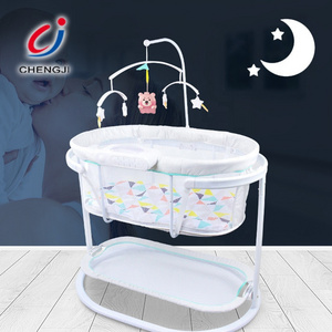 Baby safety plastic automatic rocking swing bed electric baby cradle