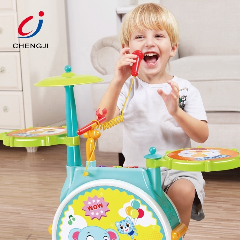 Educational machine musical instrument plastic jazz drum set for kids