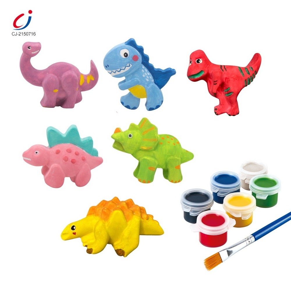 Educational Creative Handmade Graffiti Arts Craft Toy Diy Color Dinosaur Kits Plaster Paint Set for Kids