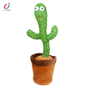 Chengji dancing talking cactus toys kids electronic plush luminous recording twisting cactus toy dancing and singing