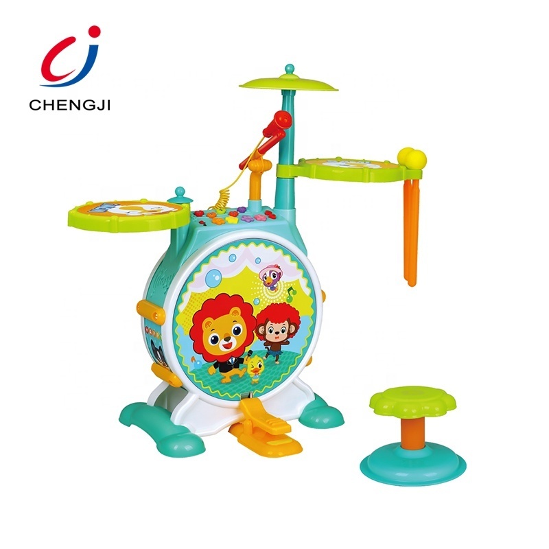 Educational machine musical instrument plastic jazz drum set for kids