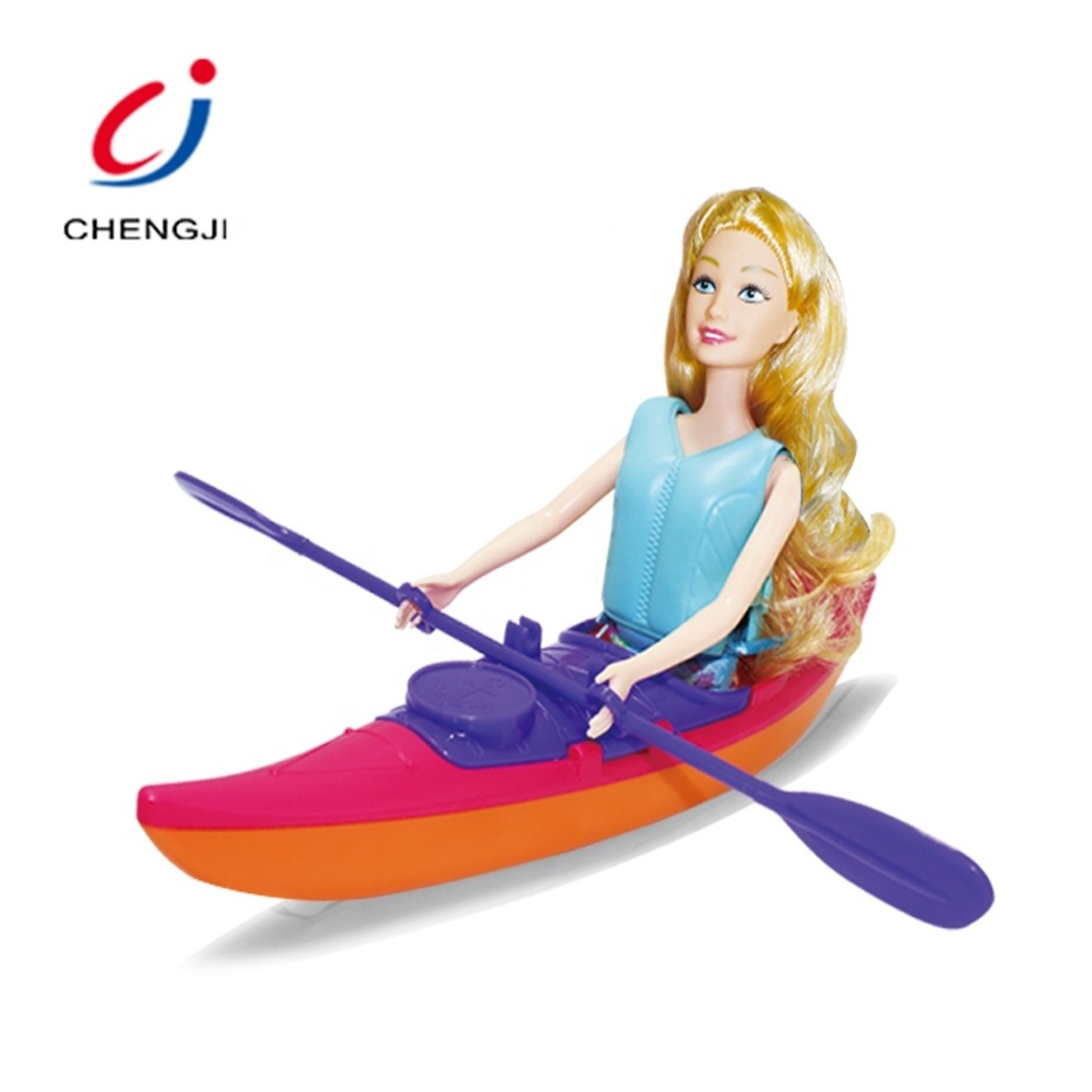 Fashion lovely plastic 11.5 inch beauty sea rowing doll toys for girls, munecas de juguete