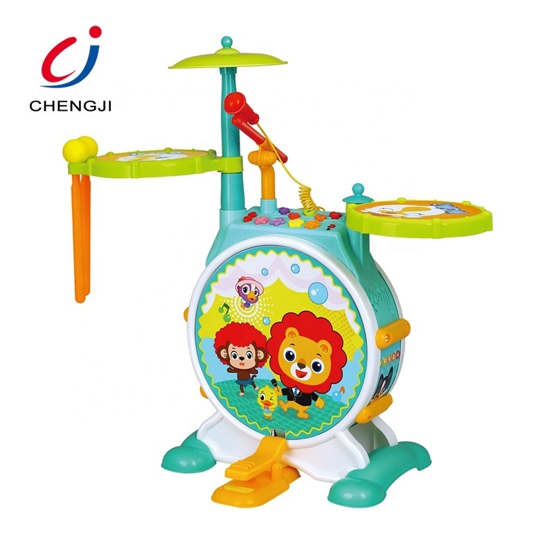 Educational machine musical instrument plastic jazz drum set for kids