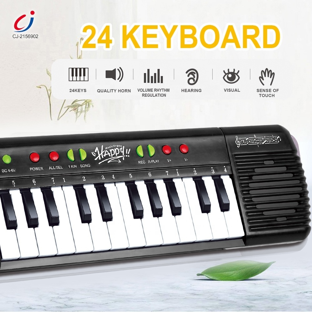 Education plastic 24 keys piano toy electric instrument musical keyboard