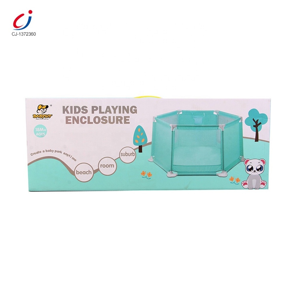 Chengji new arrivals portable play indoor outdoor plastic safety mesh fence playpen for baby and toddlers