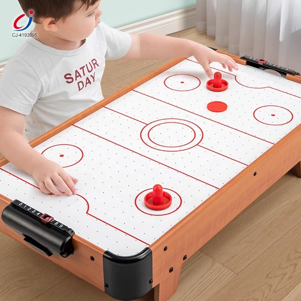 Chengji new arrival children indoor sports tabletop board finger game wooden mini air ice hockey toys for kids