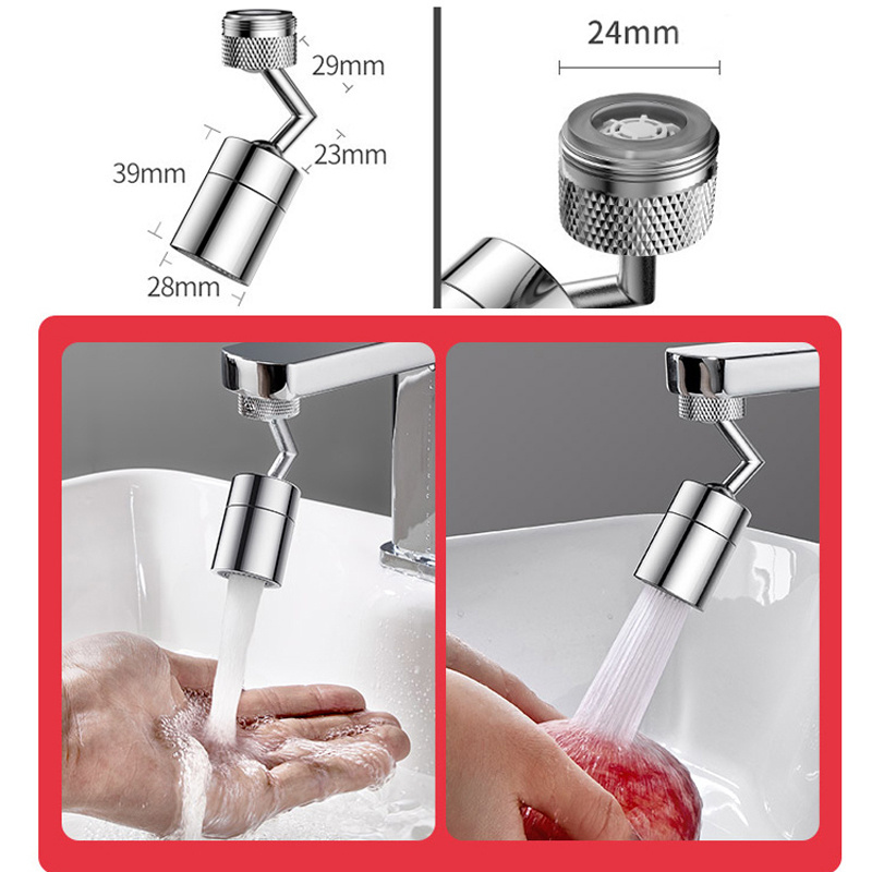 Modern faucets Universal 720 Rotate Spray Head Anti Splash Nozzle Filter Adapter Water Saving bubbler