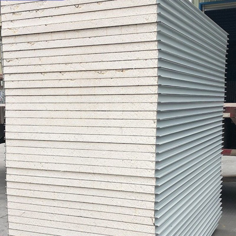 Modern foam building materials board insulation foam panel Color steel plate EPS sandwich panel sound proof wall panels