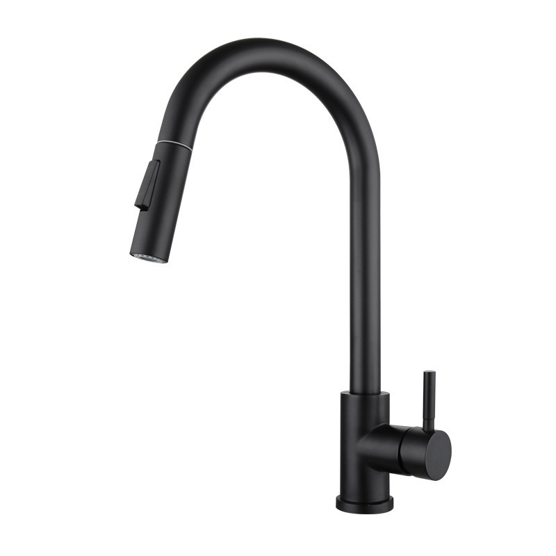 Hot and Cold mixers nickle accessories water sink stainless steel black commercial sanitary ware waterfall modern kitchen Faucet