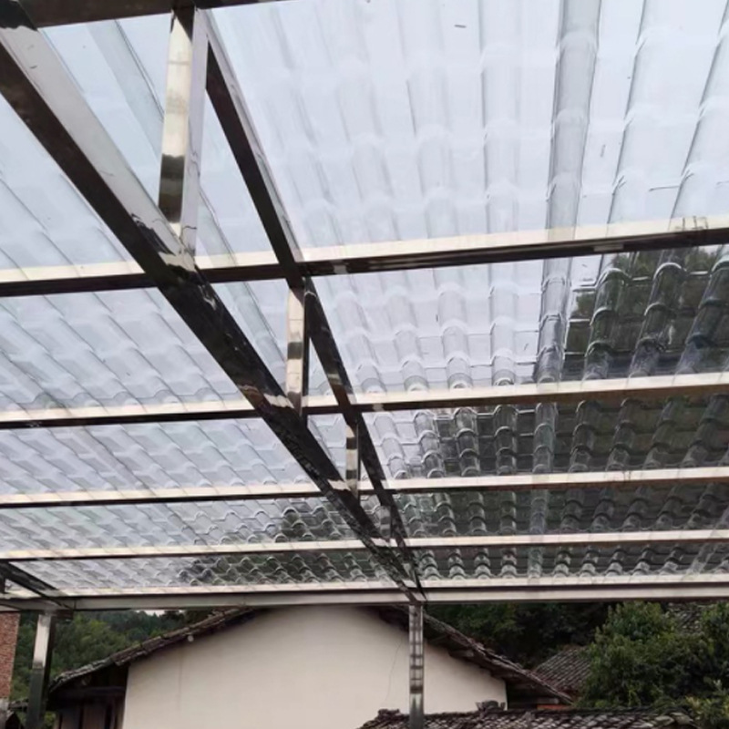 Modern Transparent Polycarbonate Wave Roofing Sheet Corrugated Plastic Glazed Tile Fibreglass Frp Transparent Roofing Sheets