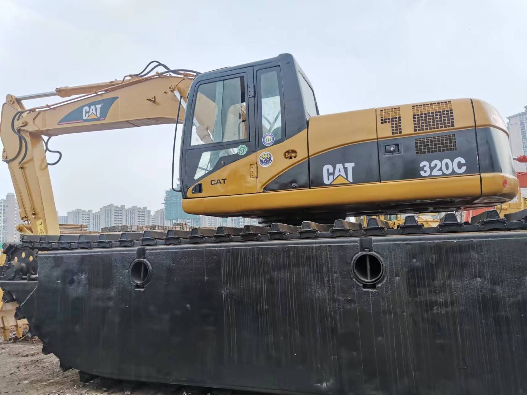 CAT 320C Amphibious excavator swamp excavator marsh buggy and amphibious cat 320