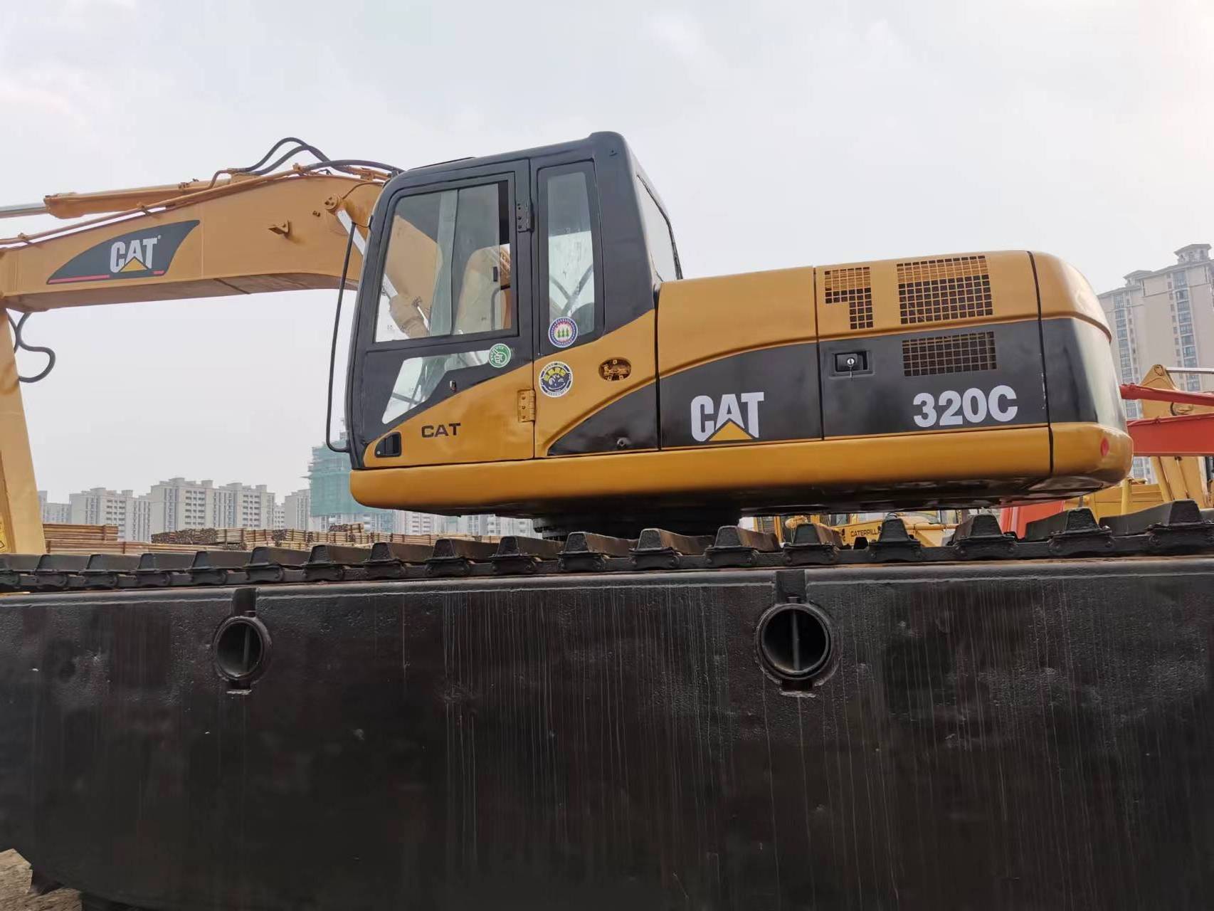 CAT 320C Amphibious excavator swamp excavator marsh buggy and amphibious cat 320