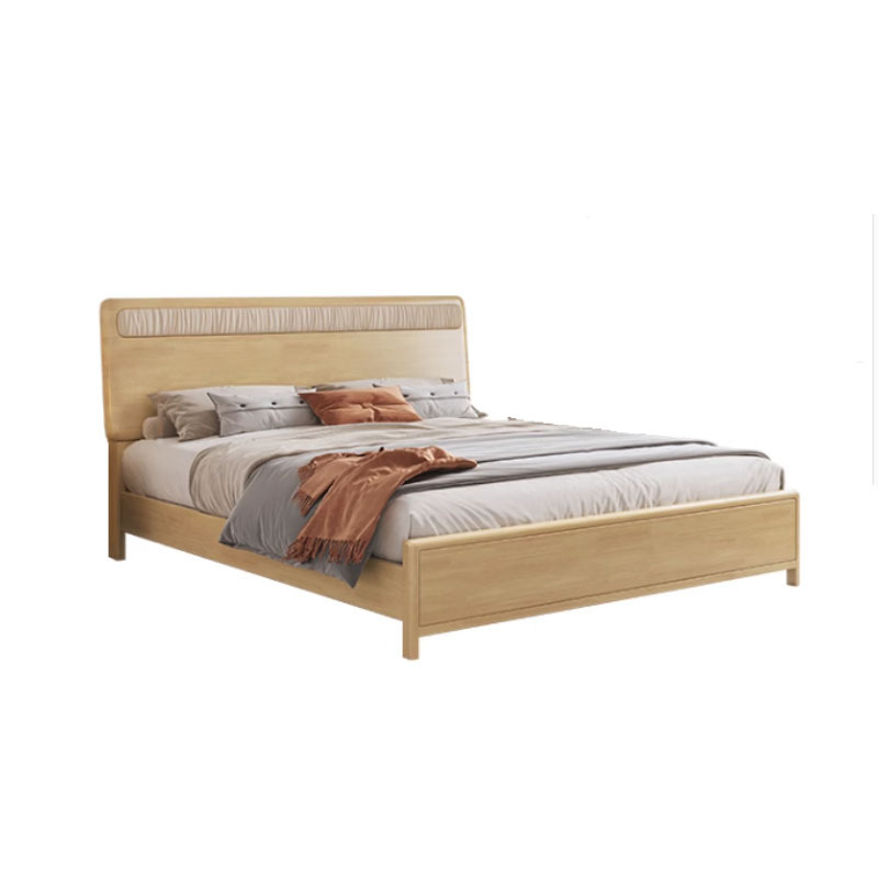 New Chinese style wabi-sabi style king-size custom single bed double bed solid wood bed for hotel apartment bedroom use