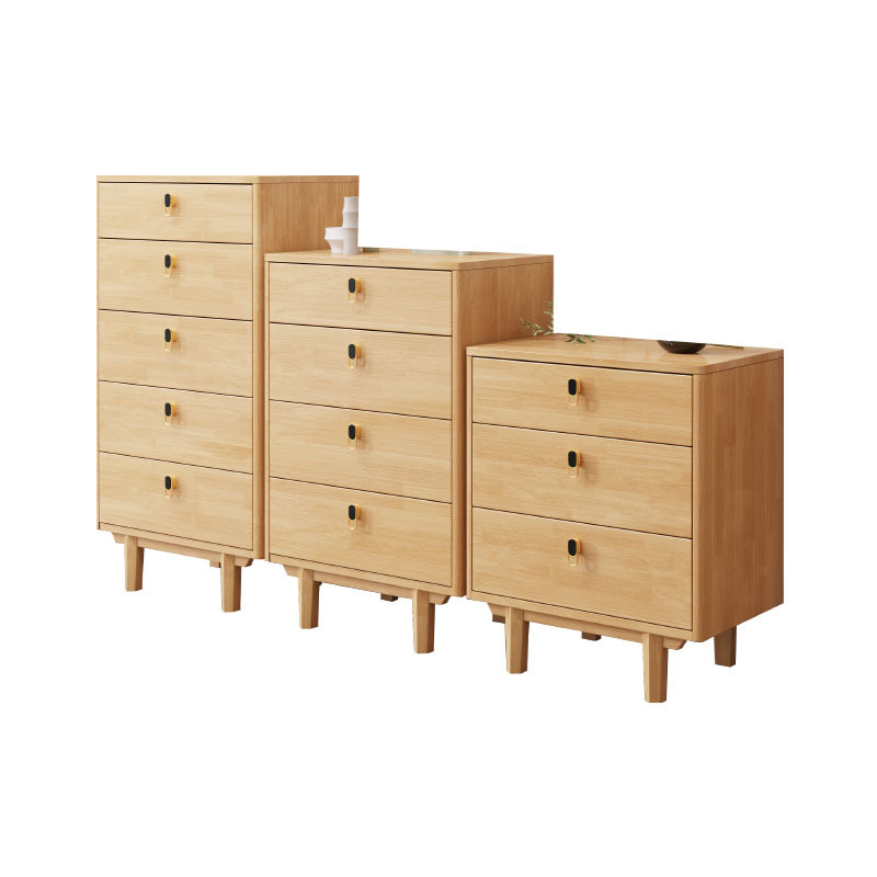 Manufacturer wholesales modern simple small-sized household storage solid wood storage cabinets and bedside tables