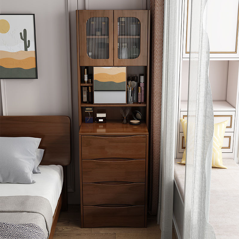 Modern minimalist hotel apartment bedroom multifunctional mirrored extra large capacity cabinet dresser