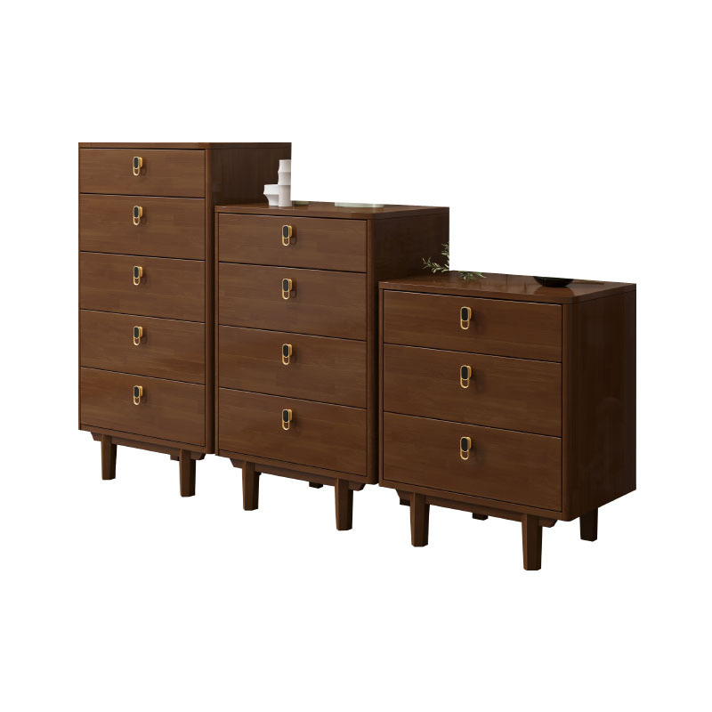 Manufacturer wholesales modern simple small-sized household storage solid wood storage cabinets and bedside tables