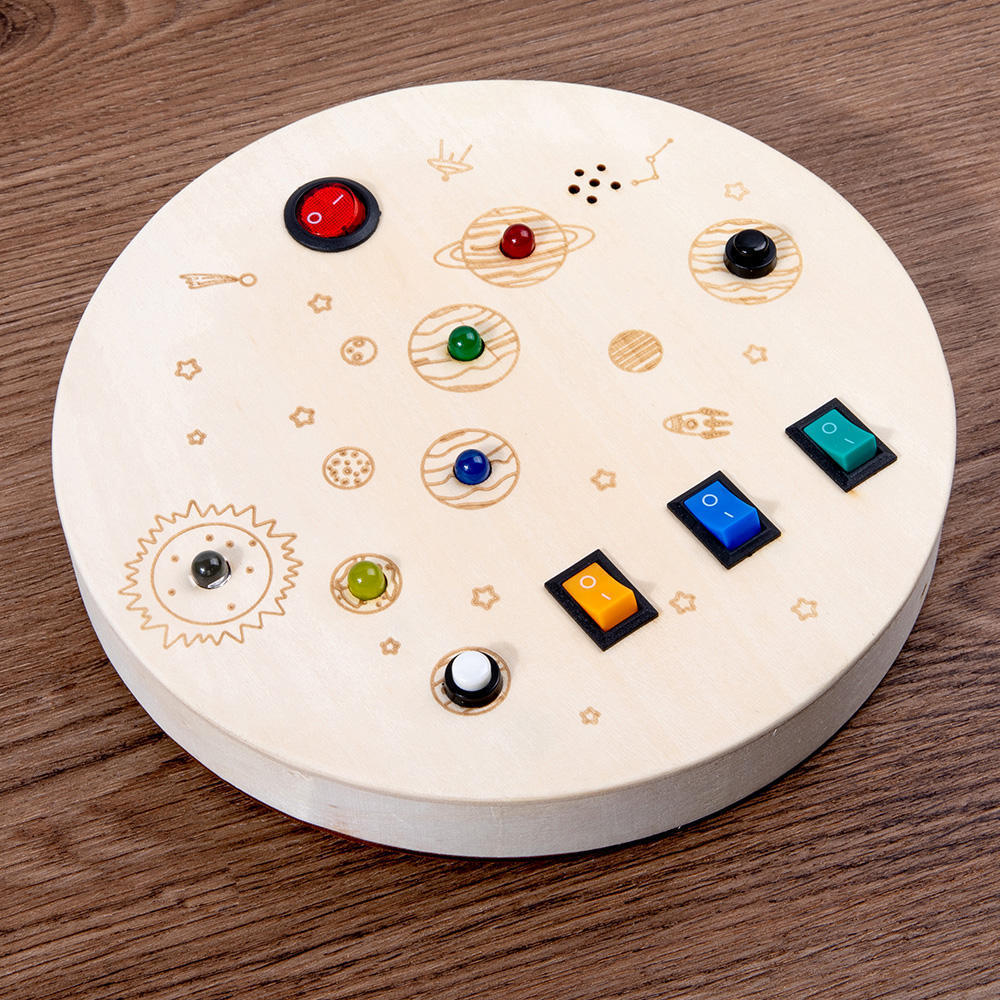 Led wooden busy board baby educational Switch Toys montessori toy kids new sensory fidget toys