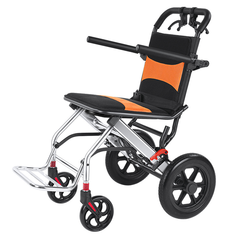 Ultra light aluminum alloy wheelchair manual wheelchair foldable light disabled wheelchair