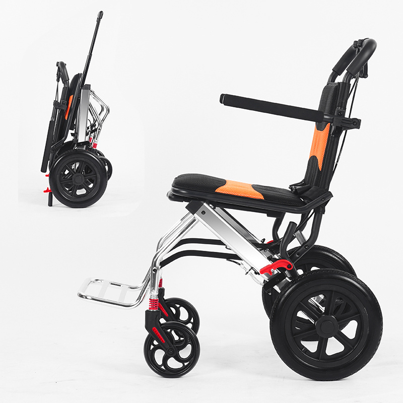 Ultra light aluminum alloy wheelchair manual wheelchair foldable light disabled wheelchair