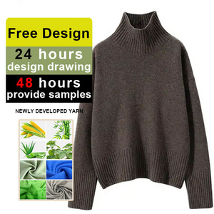 2023 Autumn and Winter New High Collar Cashmere Sweater for Women's Thickened and Warm Women's Sweater