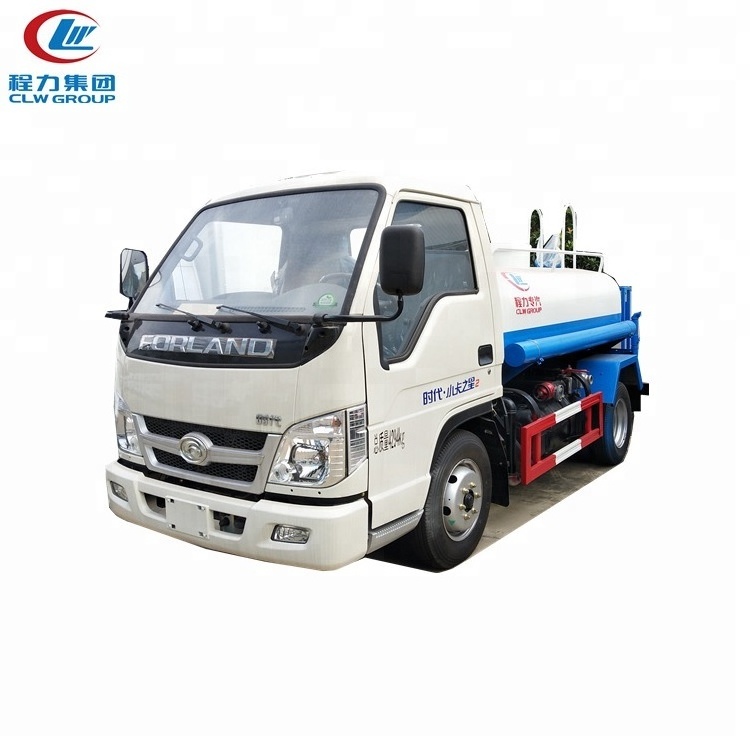 Foton Forland 5000 gallon water tank truck/small water bowser truck for sale