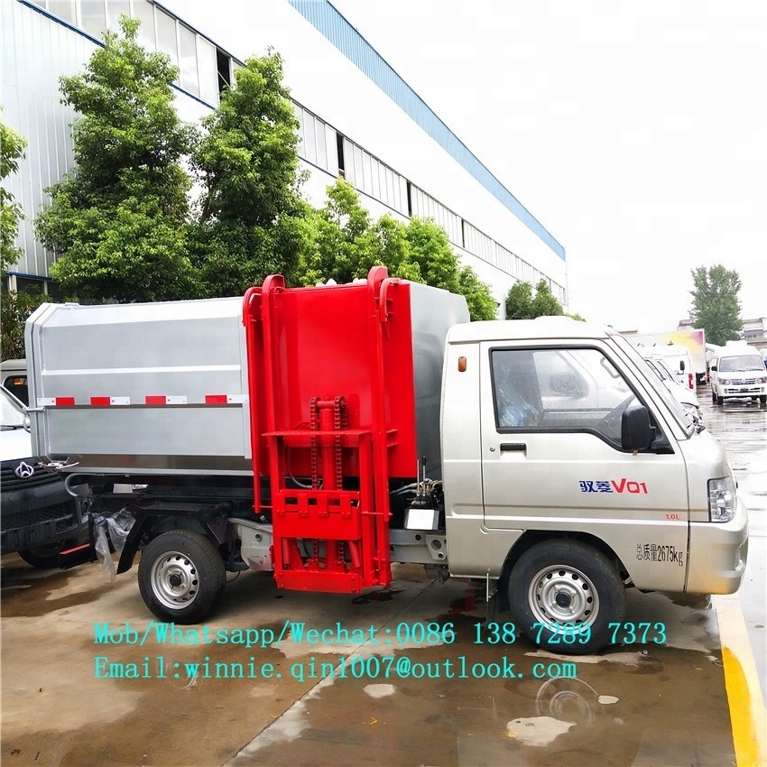 Foton mini bin lifter garbage truck/Garbage can cleaning truck