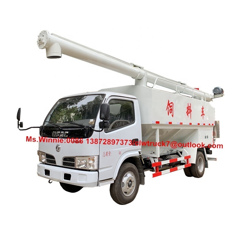 Mini Bulk feed transport trucks for sale/3ton 6m3 aminal bulk feed delivery truck for farm