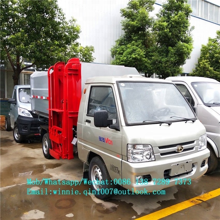 Foton mini bin lifter garbage truck/Garbage can cleaning truck