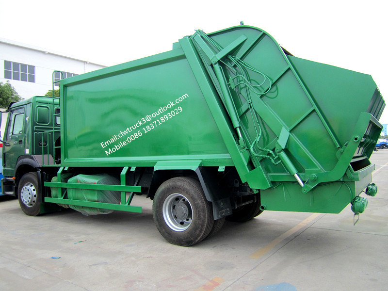 Howo garbage trucks compactor/15m3 garbage compactor truck/ton compactor garbage truck