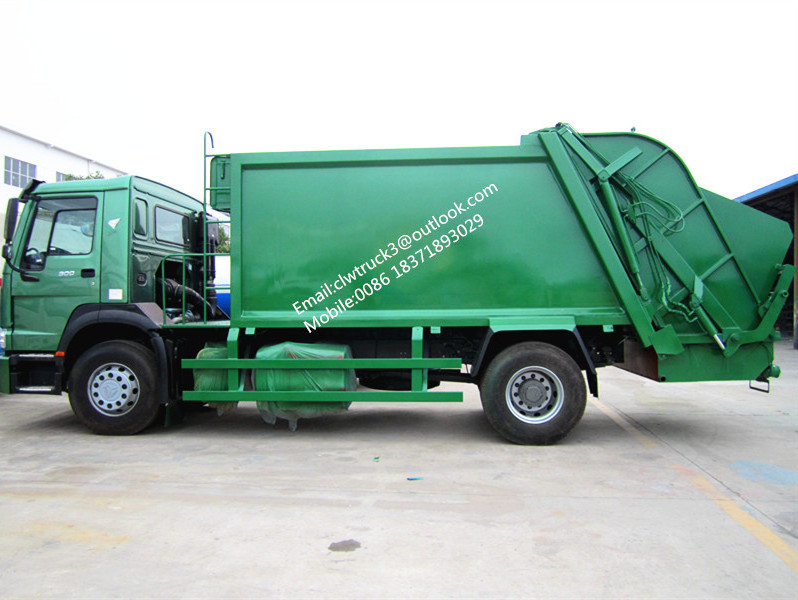 Howo garbage trucks compactor/15m3 garbage compactor truck/ton compactor garbage truck