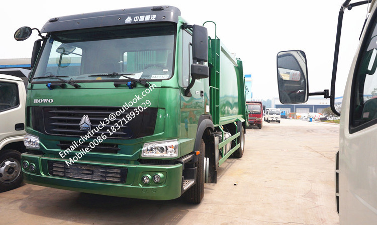 Howo garbage trucks compactor/15m3 garbage compactor truck/ton compactor garbage truck