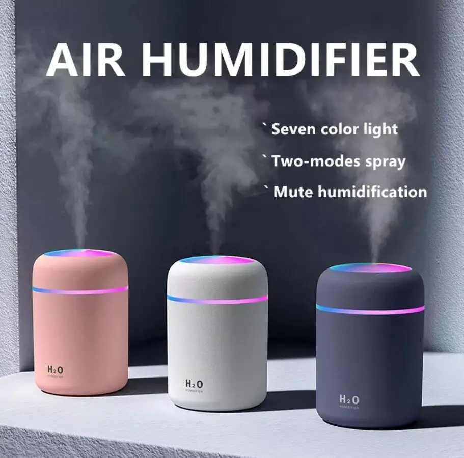 Smart Cool Mist H2O Humidifier Cute Small Usb Mini Led Portable Air Purifier Diffuser Humidifiers For Home Bedroom Car