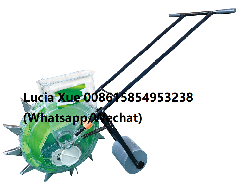 mini rotary drum small seeds corn wheat vegetable peanuts farm fertilizer hand push seeder