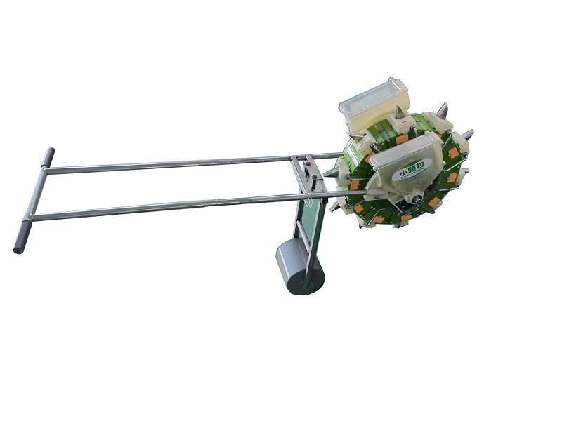 Agricultural machinery and equipment hand push seeder and  fertilIzer 2 in 1 use planter seeder