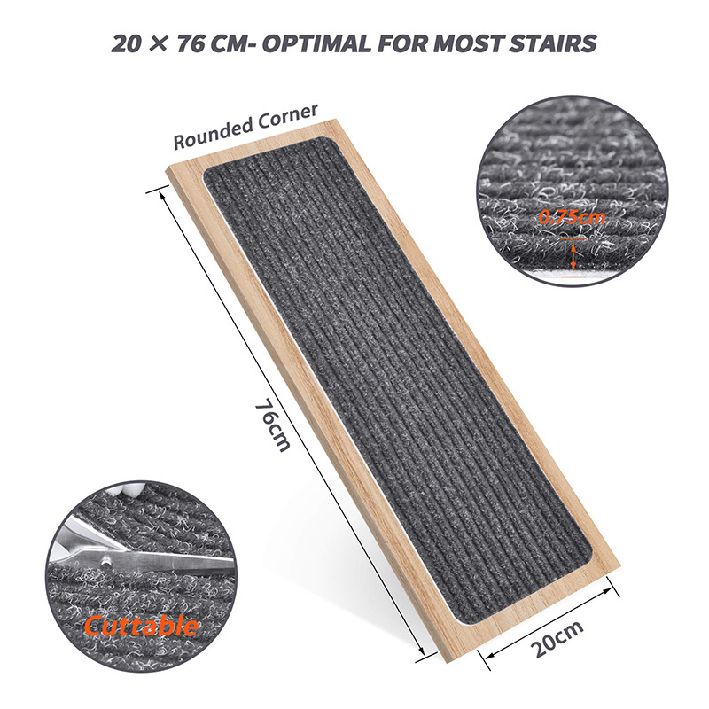 Stair mats tread floor mats glue-free self-adhesive pvc anti-slip double stripes repeated use Anti Slip Step Rug mat