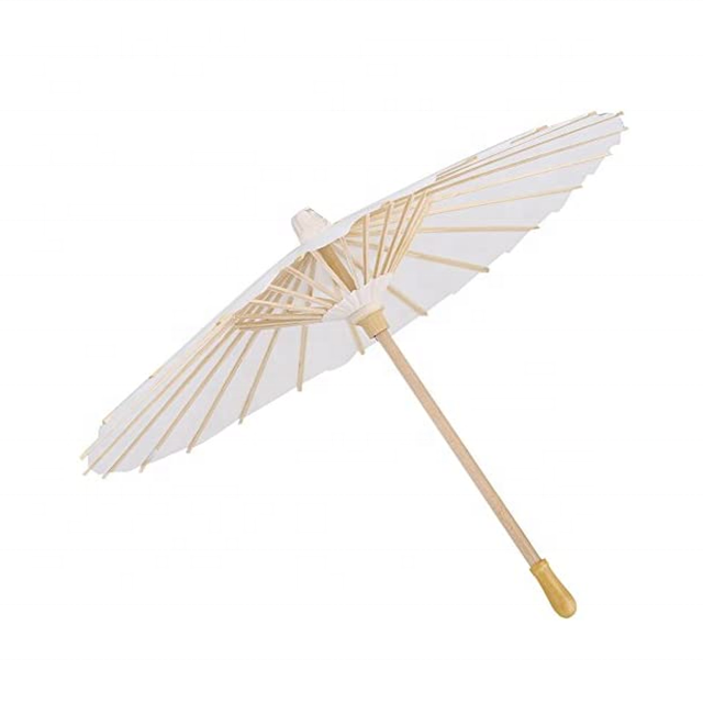 Wedding Chinese Bamboo Parasol Craft Oil Handmade Chinese Dance Props Sun Hand White Cocktail Oil Paper Umbrella