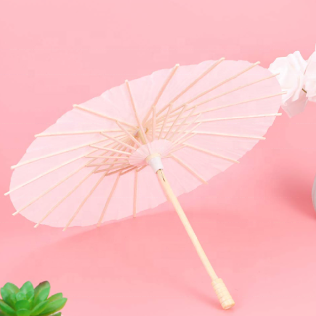 Hot Sale High Quality White Paper Umbrella Parasol Wedding Souvenir Sun Umbrella