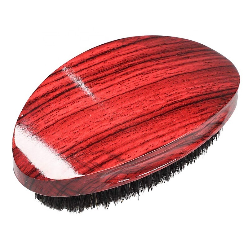 Hot red wood grain custom logo 360 wave detangling hair brush